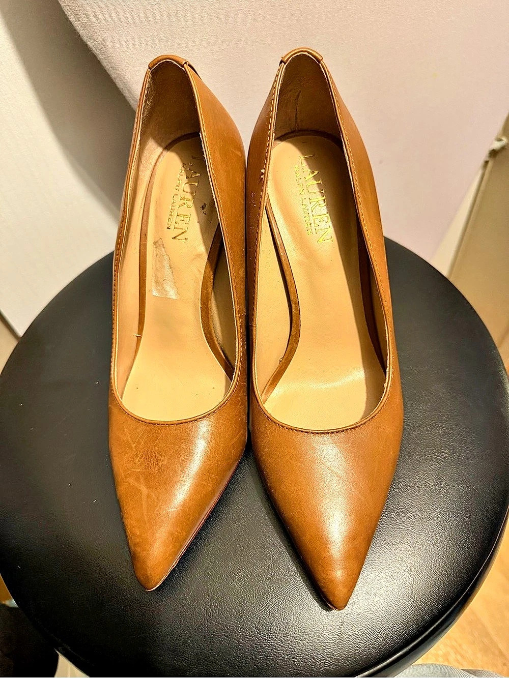 Ralph Lauren Pointed-Toe Pumps in Brown
